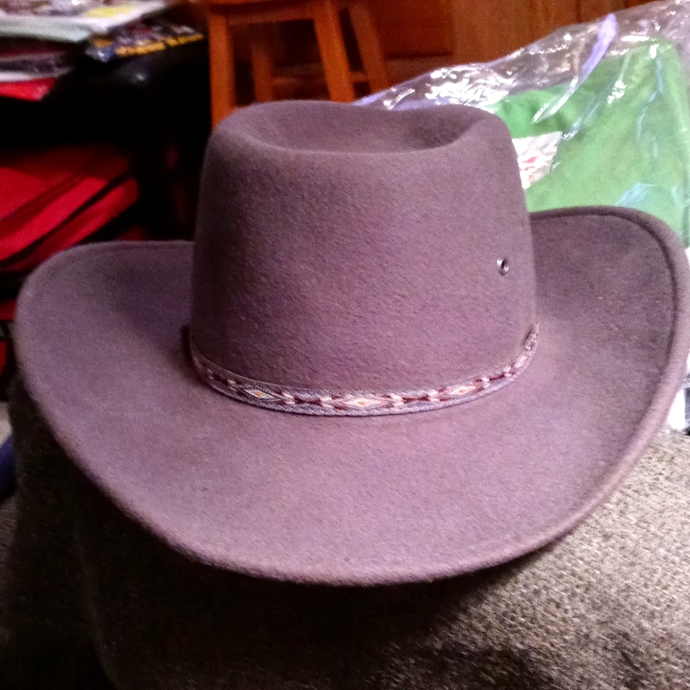 Stetson Woman's Cowgirl Hat Sz x small Gray Elk Horn Crushable 100%Wool